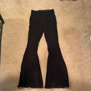 Show Me Your MuMu Velvet Black 70s flare pant